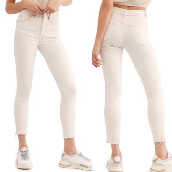 Free People Raw Hem Denim Leggings - Picture 2 of 9